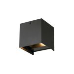 D'Lite LED Wandleuchte Elingen Aluminium Schwarz 4.9W 480lm - 830 Warmweiß | Bewegungssensor