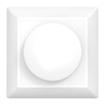 Noxion Drehbare Abdeckplatte für LED Dimmer | Weiche Kante - Weiß