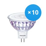 Mehrfachpackung 10x Philips Master Value LED Spot GU5.3 MR16 5.8W 490lm 60D - 940 Kaltweiß | Höchste Farbwiedergabe - Dimmbar - Ersatz für 35W
