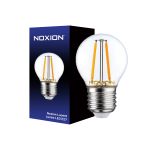 Noxion Lucent Lustre LED E27 Kugel Fadenlampe Klar 2.5W 250lm - 827 Extra Warmweiß - Ersatz für 25W