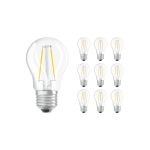 Mehrfachpackung 10x Ledvance Classic LED E27 Kugel Fadenlampe Klar 2.5W 250lm - 827 Extra Warmweiß | Ersatz Für 25W