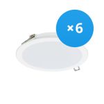 Mehrfachpackung 6x Philips LED Downlight DN065B Metall Weiß 12W 1200lm 110D - 830 Warmweiß | 175mm - Ausschnitt 150mm - IP20