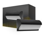 LED Wandleuchte Schwarz 12W 1200lm - 840 Kaltweiß | IP54