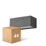 Mehrfachpackung 4x D'Lite Bello Wandleuchte Schwarz Up & Down 12W 850lm - 830 Warmweiß| IP54